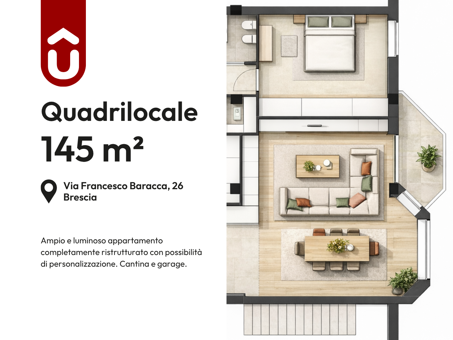 Appartamento Quadrilocale a Brescia – 3734-1 Appartamento Quadrilocale a Brescia - 3734-1